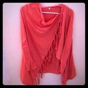 Coral cardigan